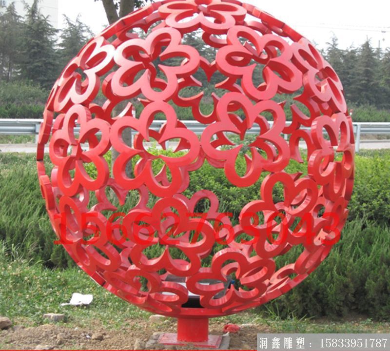 不銹鋼鏤空球雕塑 廠家加工定制