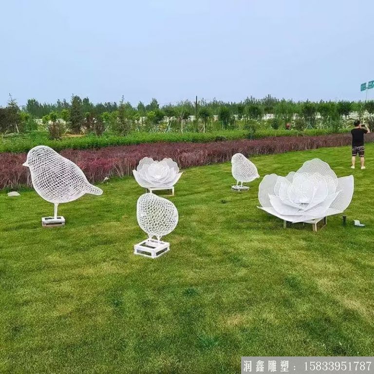 廠家加工不銹鋼鳥(niǎo)類雕塑 鏤空鳥(niǎo)雕塑