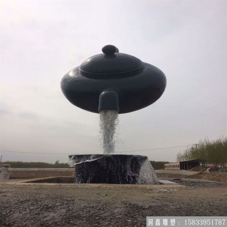 鍛銅景觀茶壺 流水茶壺案例