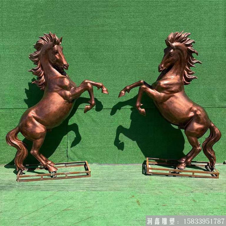 銅雕馬雕塑景觀 動(dòng)物銅馬雕塑案例