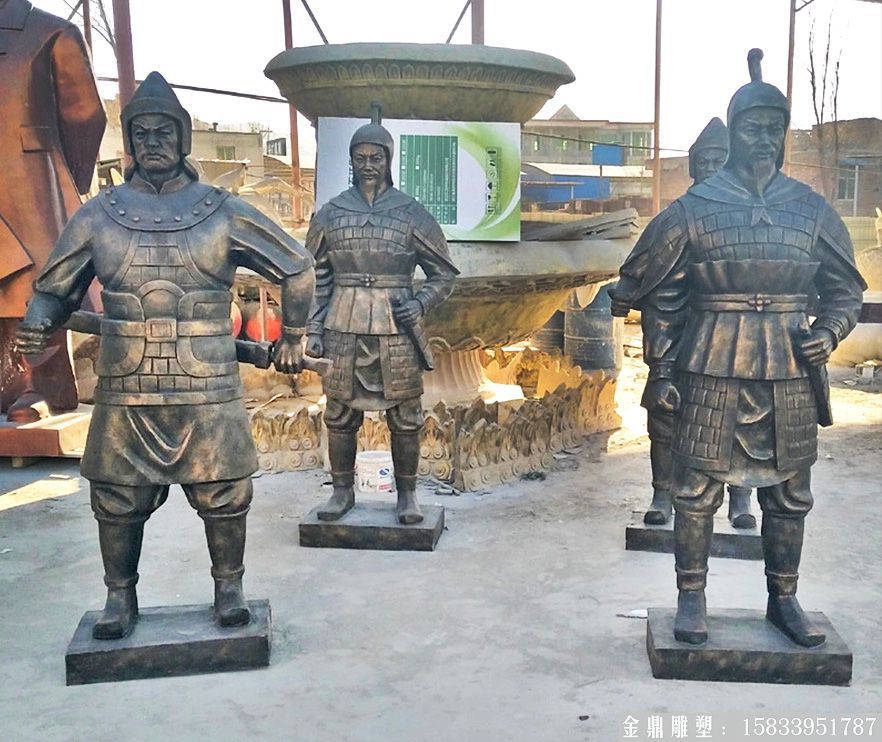 玻璃鋼士兵雕塑仿銅 廠家來圖定制
